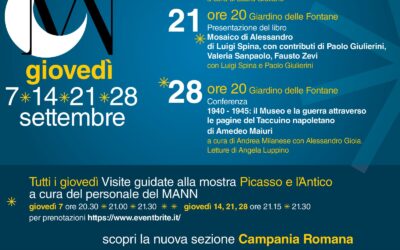 Napoli, Le sere del MANN riprendono dal 7 settembre